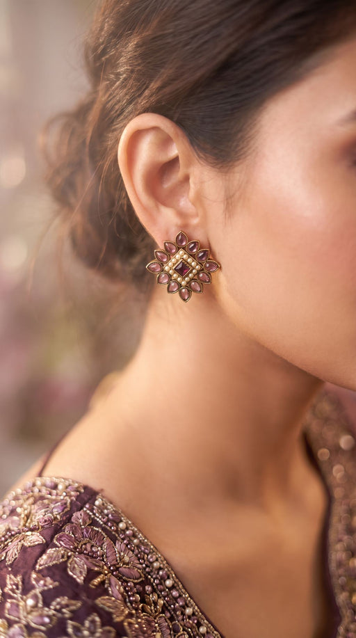 Maroon Earrings: Ruby Palettes for Karva, Receptions, and Red Sarees