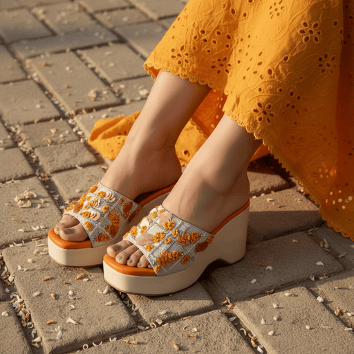 Orange blossom wedges for Navratri 2026 Day 1