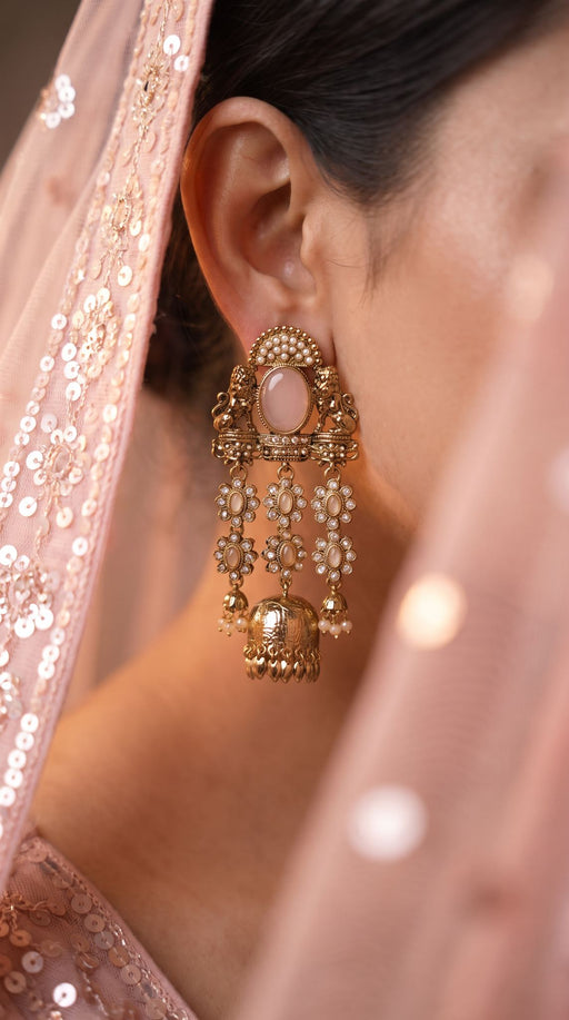 Jhumka Earrings with a Lehenga: Dome, Length, and When to Skip the Necklace