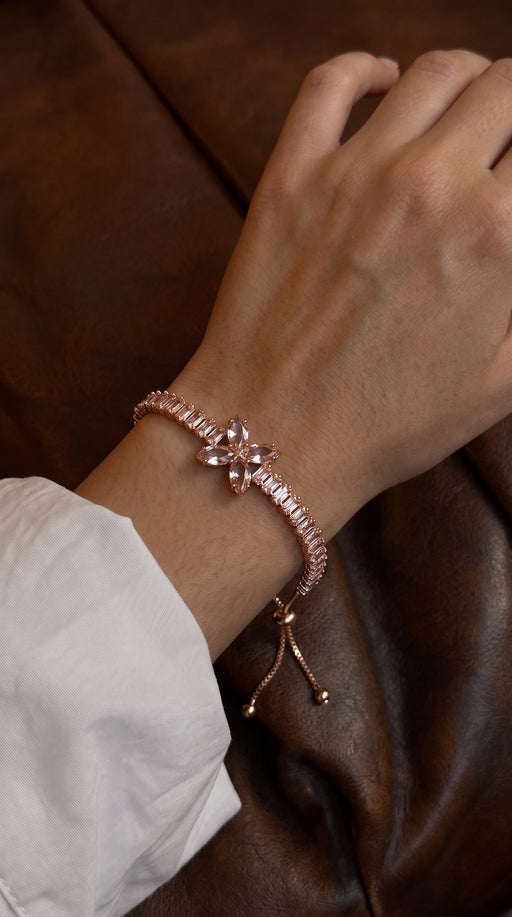 Rose gold tennis bracelet Valentine’s gift