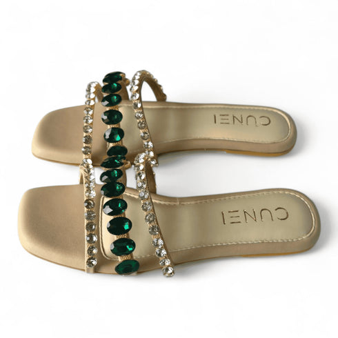 Emerald Green Flats for Women - Daily & Office Wear - Image 6 - Cunei India
