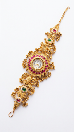 Heritage Pearl and Elephant Rajwadi Ghungroo Watch for Women