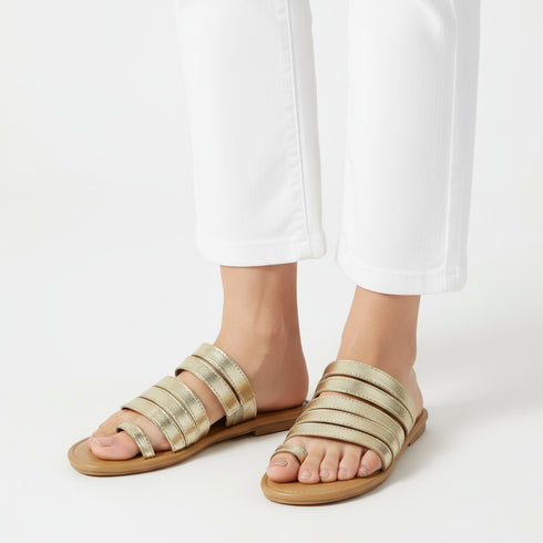 Golden Gladiator Slip Ons