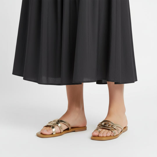 Golden Rays Flats for Women - Daily & Office Wear - Image 1 - Cunei India