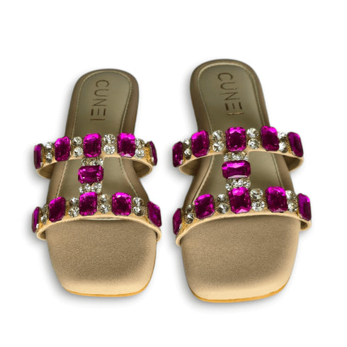 Royal Pink Flat Sandals