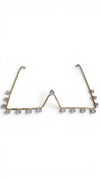 White Crystal Triangle Facelet - Party & Wedding Wear