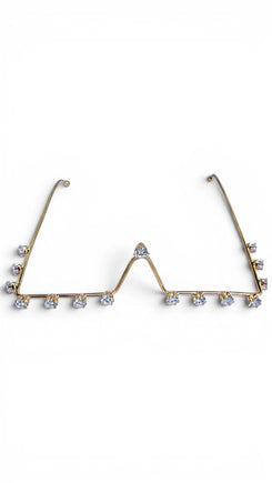 White Crystal Triangle Facelet - Party & Wedding Wear