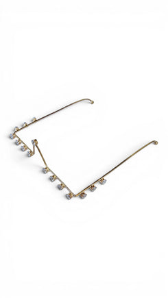 White Crystal Triangle Facelet - Party & Wedding Wear