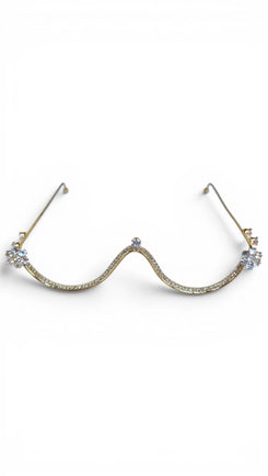 White Crystal Rounded Facelet - Party & Wedding Wear