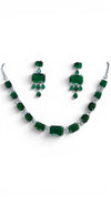 Emerald Green Necklace Earrings Set for Women - Party & Wedding Wear