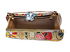 Light Yellow Patchwork Chain Strap Clutch Bag