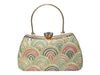 Light Green Embroidered Chain Strap Clutch Bag