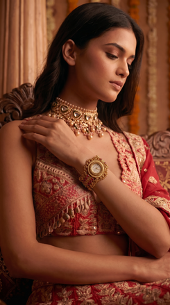 Gold Ghungroo Rajwadi Watch for Women