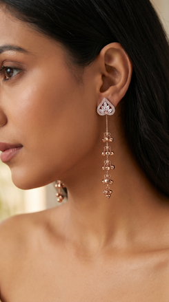 Bronze Kashmiri Delicate Earrings for Women - Party & Wedding Wear