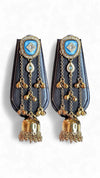 Aqua Stone Kashmiri Earrings for Women