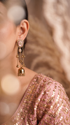 Pink Stone Kashmiri Earrings for Women