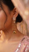 Pink Stone Kashmiri Earrings for Women