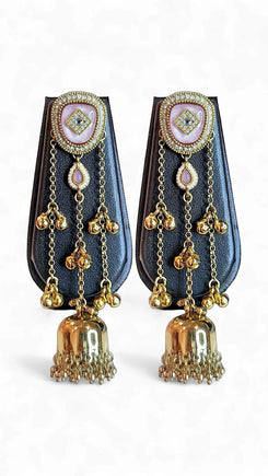 Pink Stone Kashmiri Earrings for Women