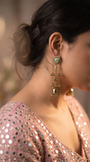 Mint Stone Kashmiri Earrings for Women