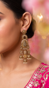 Yellow Laxmi Dangling Earrings for Women