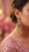 Yellow Laxmi Dangling Earrings for Women