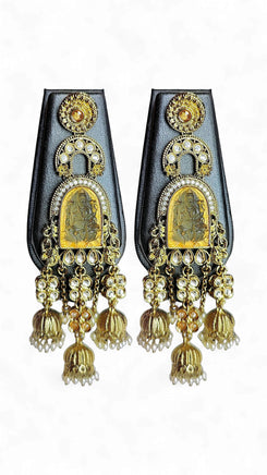 Yellow Laxmi Dangling Earrings for Women