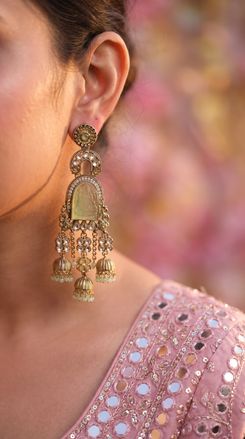 Mint Green Laxmi Dangling Earrings for Women