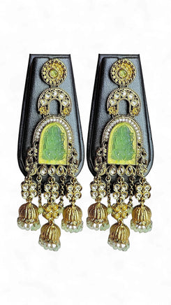 Mint Green Laxmi Dangling Earrings for Women