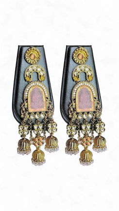 Light Pink Laxmi Dangling Earrings for Women