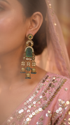 Green Laxmi Dangling Earrings for Women