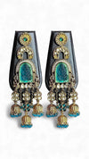 Green Laxmi Dangling Earrings for Women