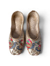 White Fluttering Birds Jutti for Women