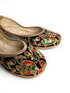 Golden Threadwork Black Jutti for Women