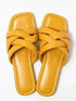 Apricot Crossed Flats - cunei