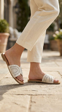 Beads Embellished Flats for Women - Casual and Festive Wear - view 4