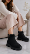 Black Furry K-Pop Boots - view 5