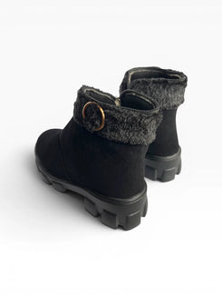Black Furry K-Pop Boots - view 9
