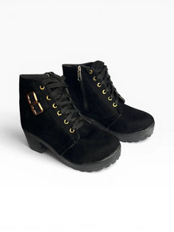 Black Laces K-Pop Boots - view 2