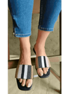 Black - Multicolored Beaded Flats - cunei