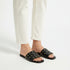 Black Opulence Buttoned Slides