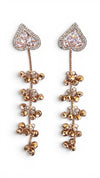 Bronze Kashmiri Delicate Earrings for Women - Party & Wedding Wear - view 3
