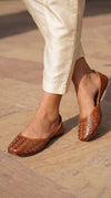 Brown Leather Jutti for Women