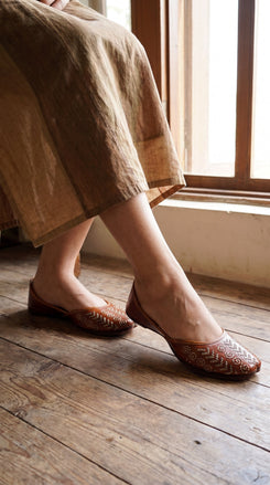 Brown Leather Jutti for Women - view 3
