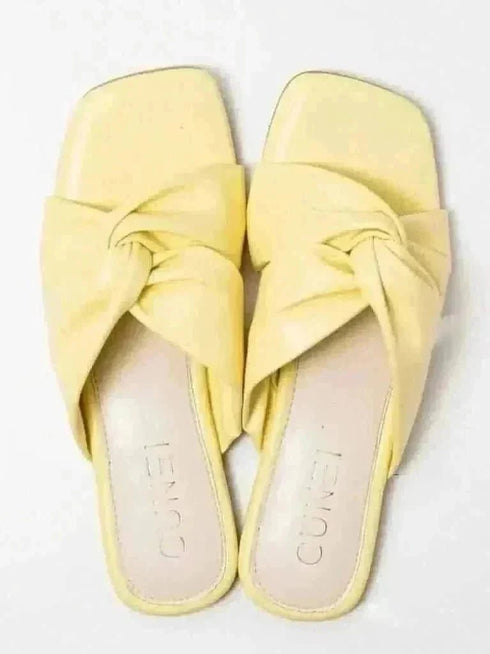 Canary Yellow Crossover Flats - cunei