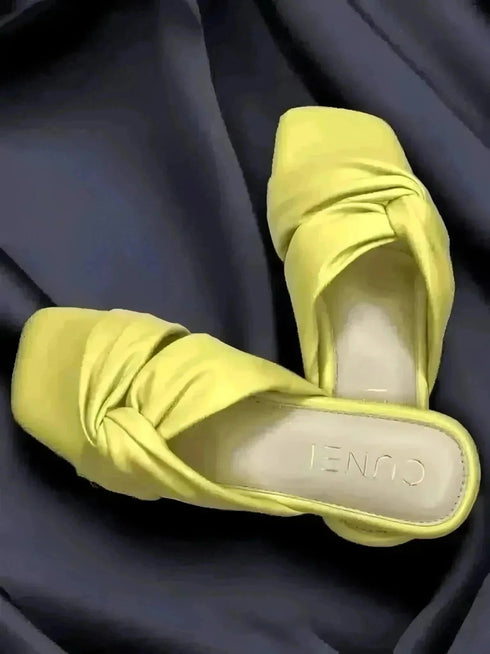 Canary Yellow Crossover Flats - cunei