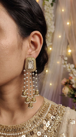 Champagne pearl jhumkas lifestyle, Cunei India