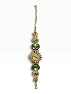 Champagne Crescent Peacock Bracelet Watch for Women - view 2