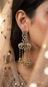 Champagne Ganesha Elephant Dangling Earrings product photo, Cunei India