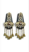 Champagne Ganesha Elephant Dangling Earrings detail, Cunei India