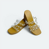Clear Tan Pearl Wedges - cunei